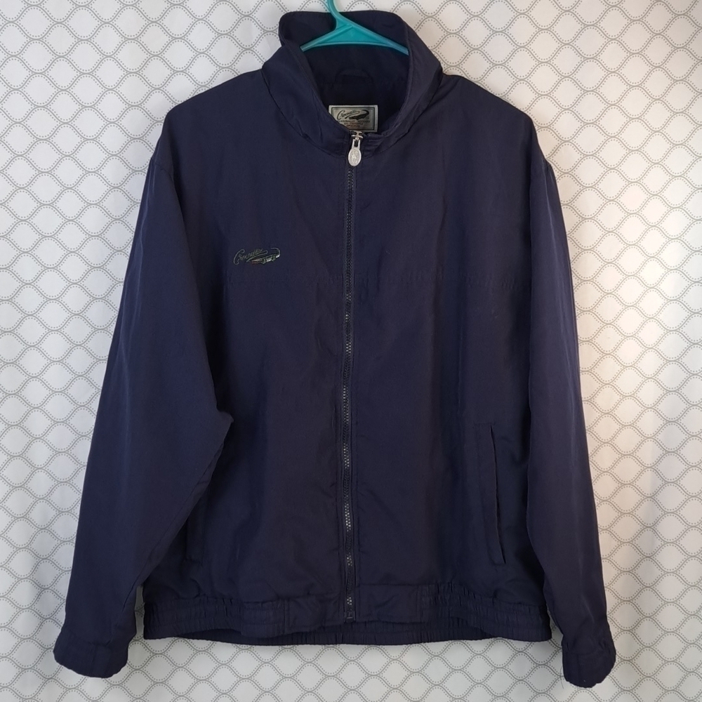 Crocodile Sport embroidered dark blue light weight men's medium jacket
